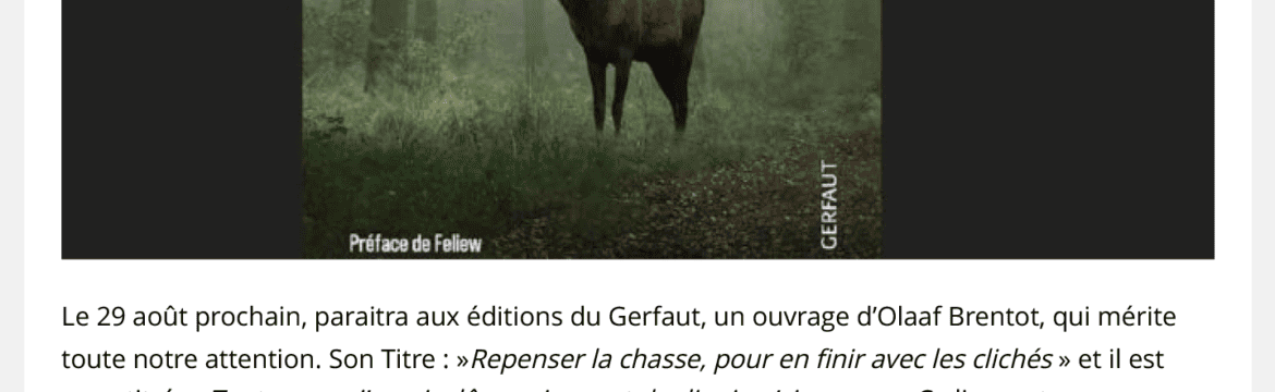 REPENSER LA CHASSE - Editions du Gerfaut